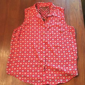 Zac & Rachel Sleeveless Button Down Top